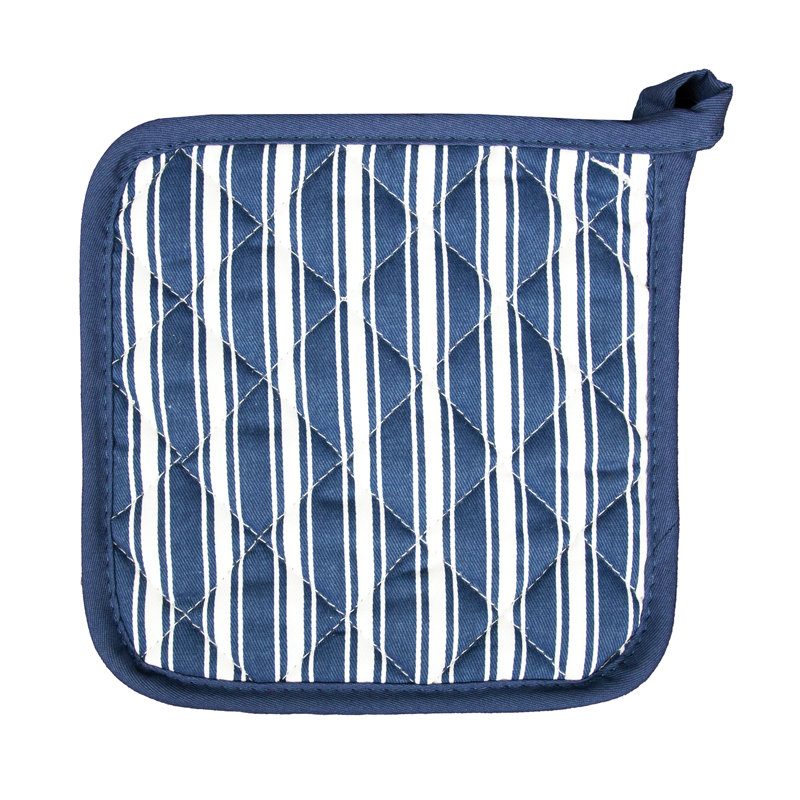 Better Houseware Striped Cotton Potholder, Blue