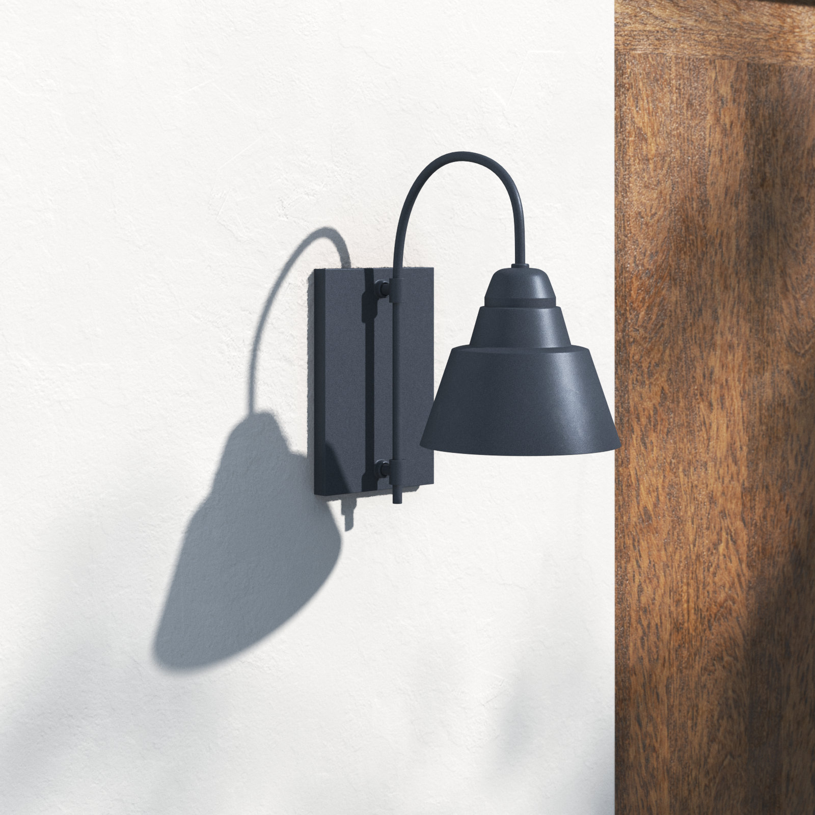 Dion Outdoor Barn Light, 14.5" H x 13" W x 7.75" D