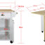 Îlot de cuisine avec plateau de rangement en bois naturel Cambridge, espace de rangement spacieux et flexible, îlot de cuisine