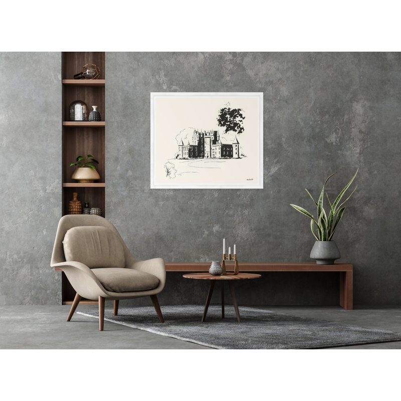 Castle Print, White Framed