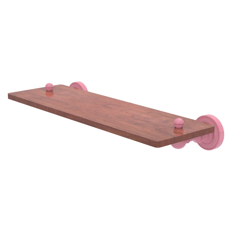 Tablette flottante en métal Dottingham, H 2,5 po x l 16 po x P 5 po, Rose