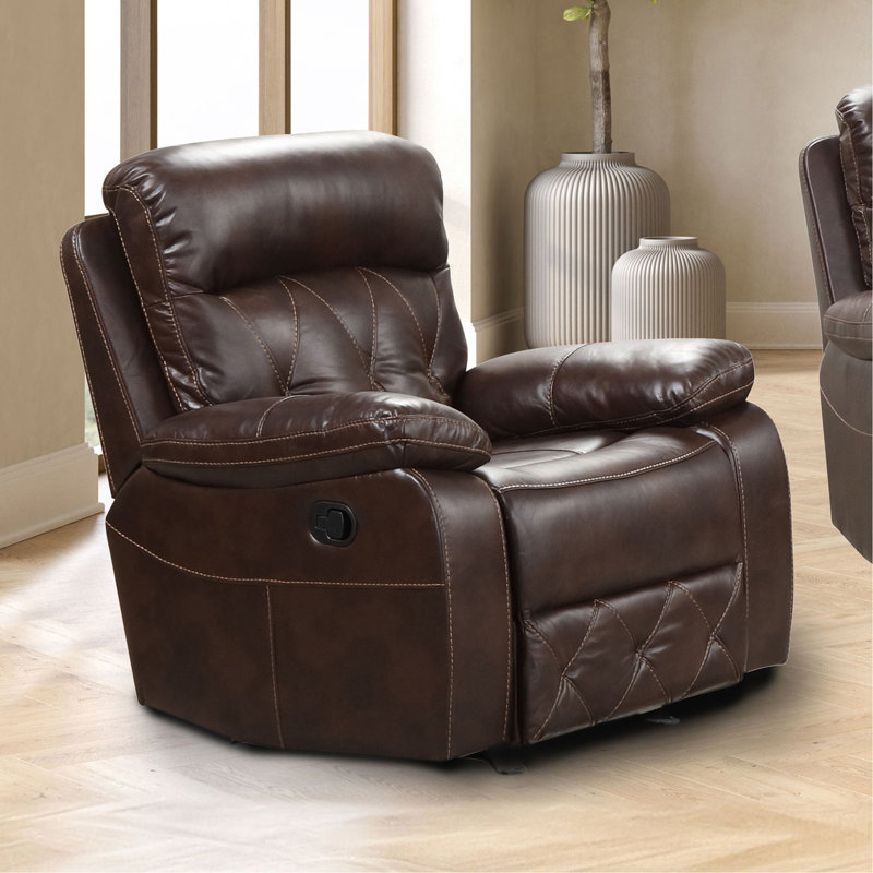 Chaise de style transitionnel avec coutures manuelles et coussins décoratifs à finition brune pour salon principal