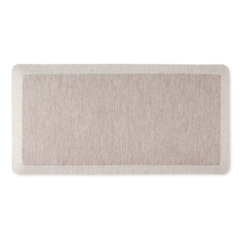 Martha Stewart Mira Modern Heathered Anti-Fatigue Air-Infused Kitchen Mat, Coffee Brown, Rectangle 1' 8" x 3'3"