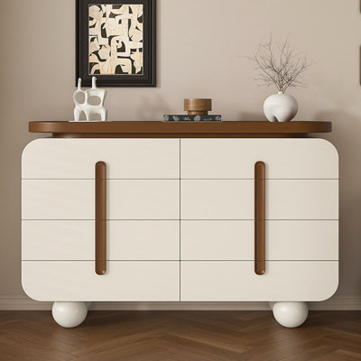 Armoire de rangement style crème française
