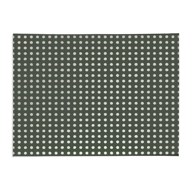 Tapis de cuisine léger et antidérapant Dot Doted, Rectangle 4pi x 6 pi, Chimichurri