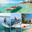 Planche de pagaie gonflable de 11 pi pour les jeunes adultes, SUP ultra léger 33 po de large antidérapant, planche de pagaie debout pour Lake River Sea avec pagaie, rouge