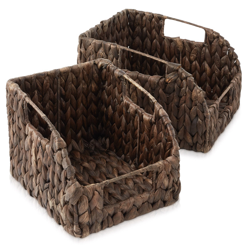 Casafield Seagrass Decorative Basket, Dark Brown