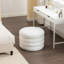 Repose-pieds rond avec rangement en tissu Boucle-1207809884