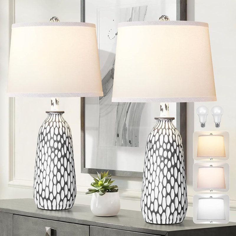 Burness 3-Color Temperature Resin Table Lamp