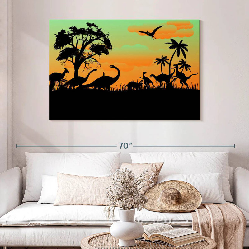 Brampt Dinosaurs Silhouette, 32" H x 48" W