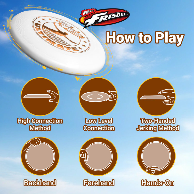 Disque volant Wham-O Frisbee officiel ultime 175 g, 10,75 po, formation professionnelle, Gold
