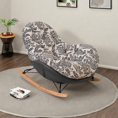 Chaise berçante ergonomique en chenille
