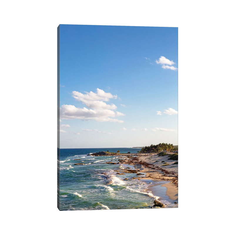 Cozumel Mexico Sea Shoreline Vertical by Susan Schmitz - Wrapped Canvas Gallery-Wrapped Canvas Giclée