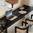 Black Rectangular Solid + Manufactured Wood+Acrylic desk-1641328537