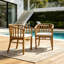 Ensemble de chaises d'extérieur en bois avec coussins-129028100
