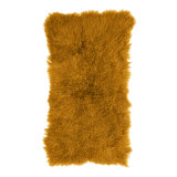 Sheepskin Area Rug in Mustard