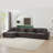 Orsina Polyester Upholstered Modular Sectional with Ottoman -740994219