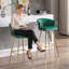 Ensemble de 26 tabourets de bar 26 po avec repose-pieds chromé et base en velours-588794650