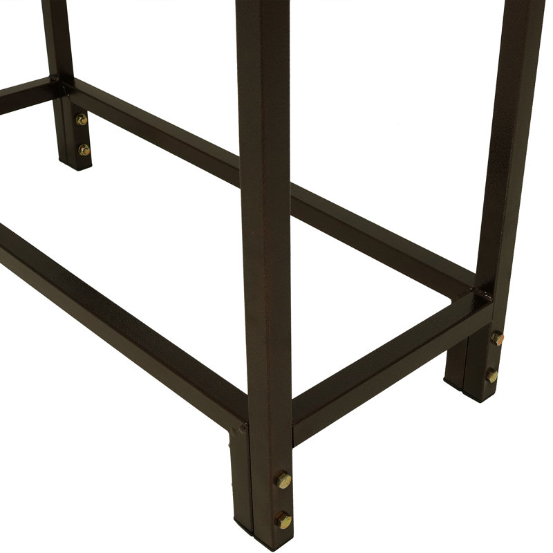 30" Indoor or Outdoor Steel Firewood Log Holder - Bronze - 500-lb Capacity, Bronze