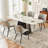 Mackensie Upholstered Dining Chairs Faux Leather Kitchen Chairs with Metal Legs-2099030729