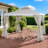 Sunjoy Soft Top Gazebo, Outdoor Patio Backyard Modern 2-Tier Steel Frame Gazebo with Mesh Netting-112511837-114723074