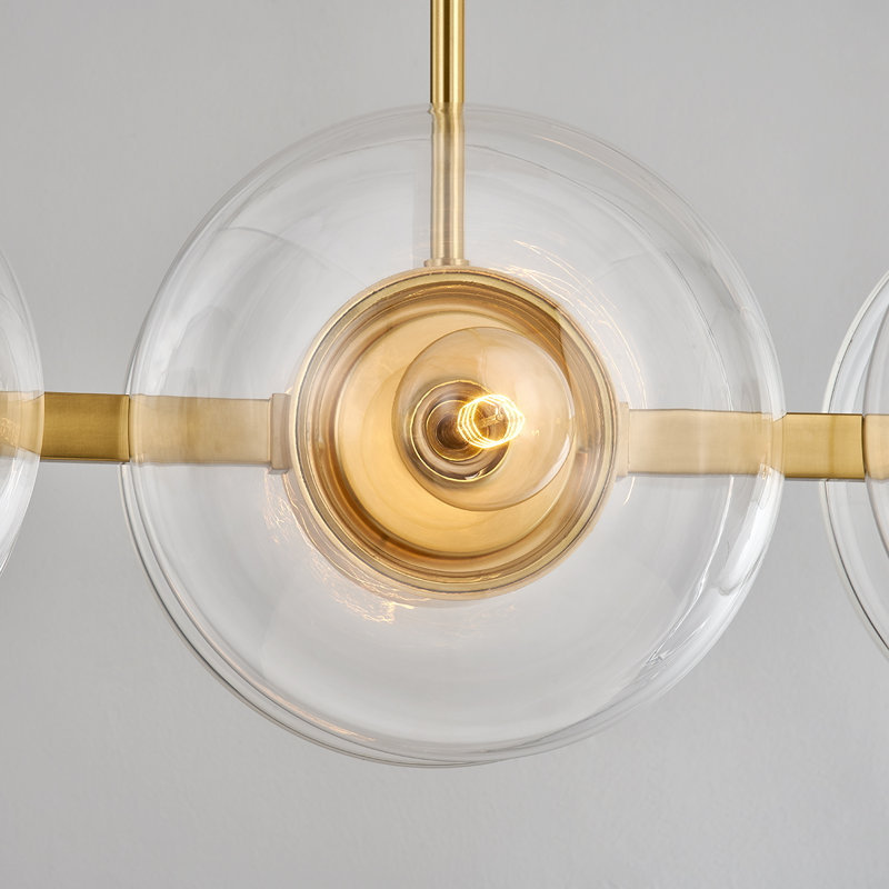 Kert 8 Light Linear, Aged Brass