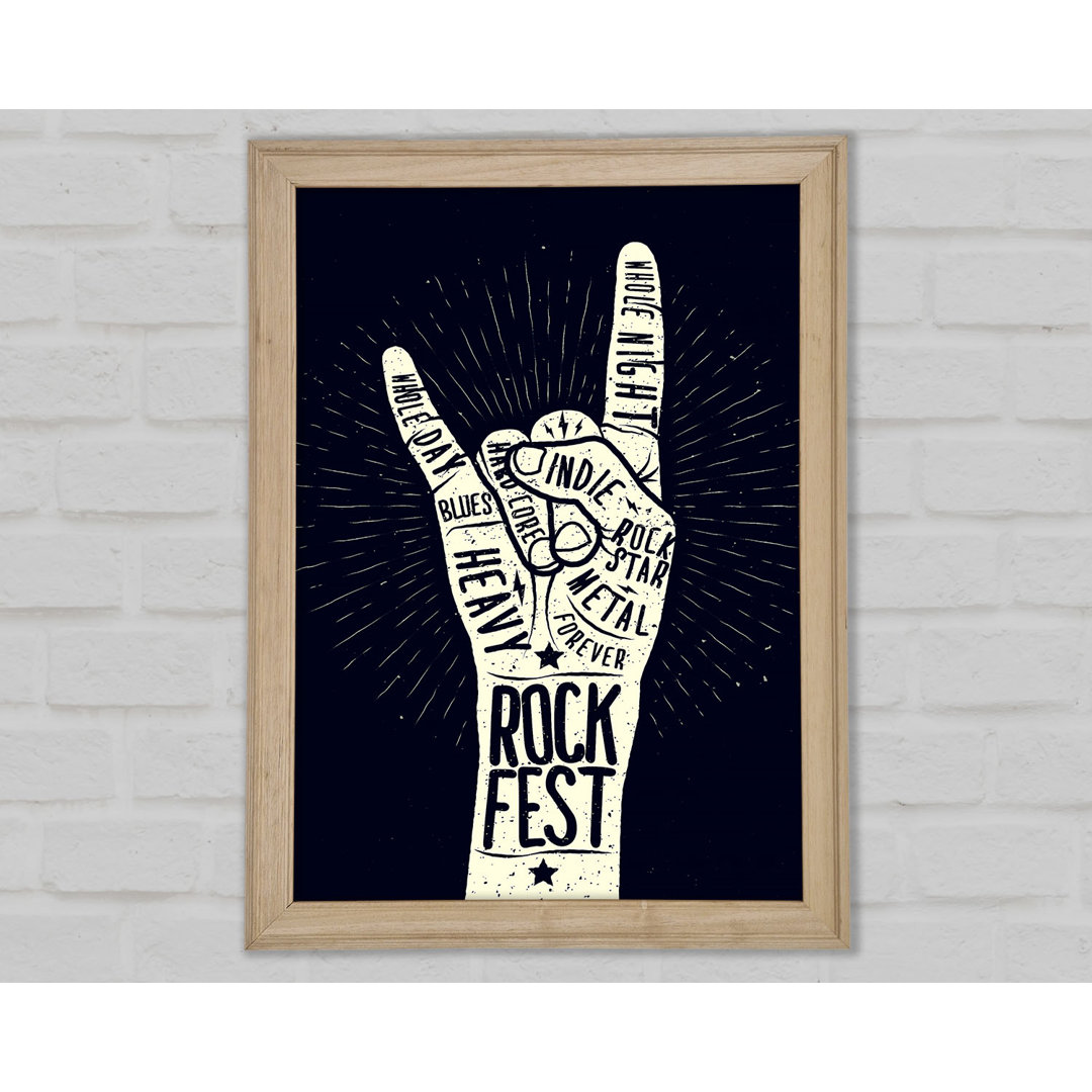 Rock Fest Gerahmter Druck