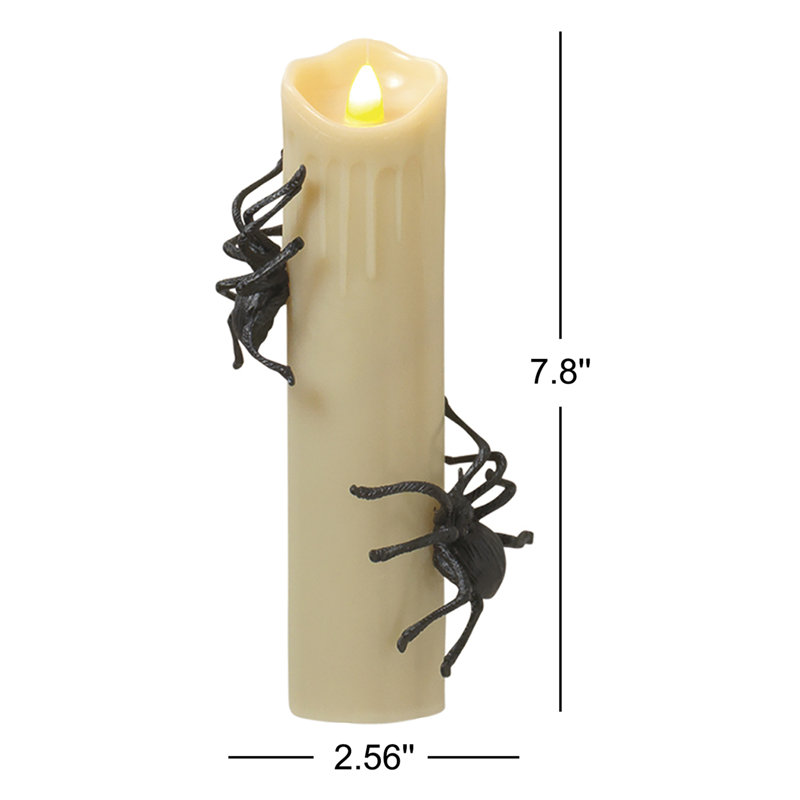 Set Of 4 Floating Halloween Spider Candles With Remote Timer