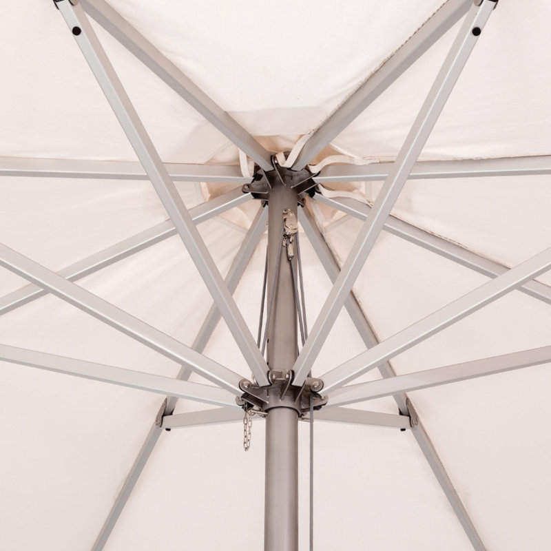 Storm 11.5' Round Umbrella, Natural, Paver Frame