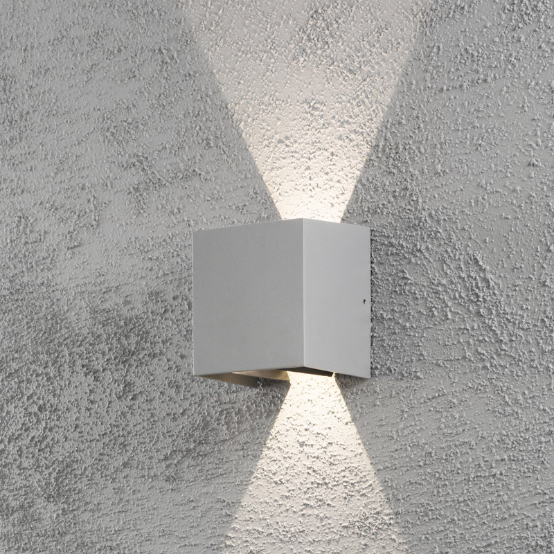 Cremona Integrated LED Outdoor Sconce, Varnished in grey