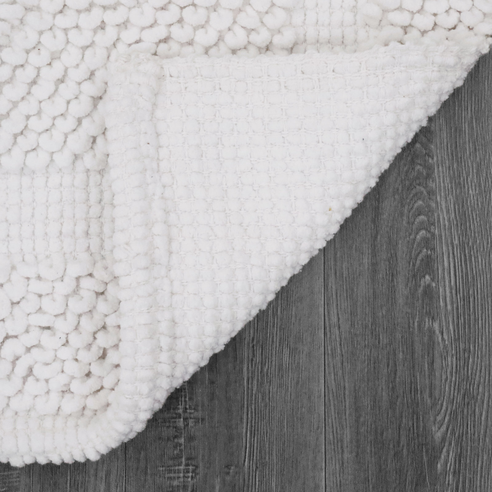 Payten Cotton Bath Mat, White, Set of 2 - 17" W x 24"L / 20"W x 32"L