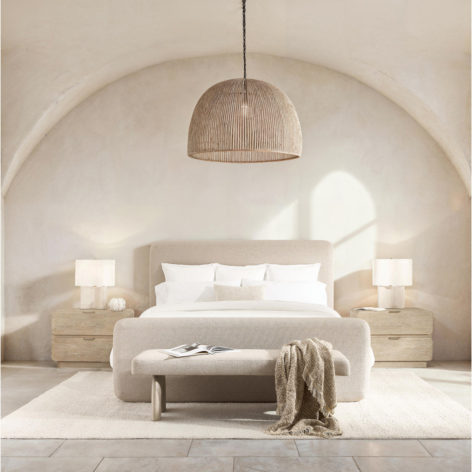 Bernhardt Antibes Upholstered Panel Bed, Queen