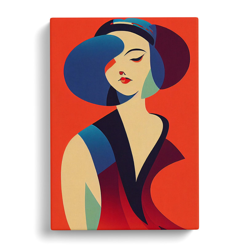 XC1022-457X Abstract Woman Portrait No.4 - Wrapped Canvas Print, 50cm H x 35cm W x 3cm D