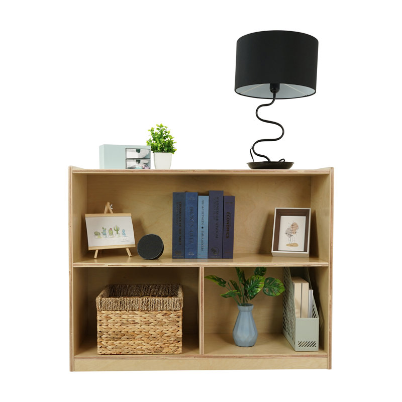 Bibliothèque de luxe divisée à 3 compartiments Birch, hauteur 28 "