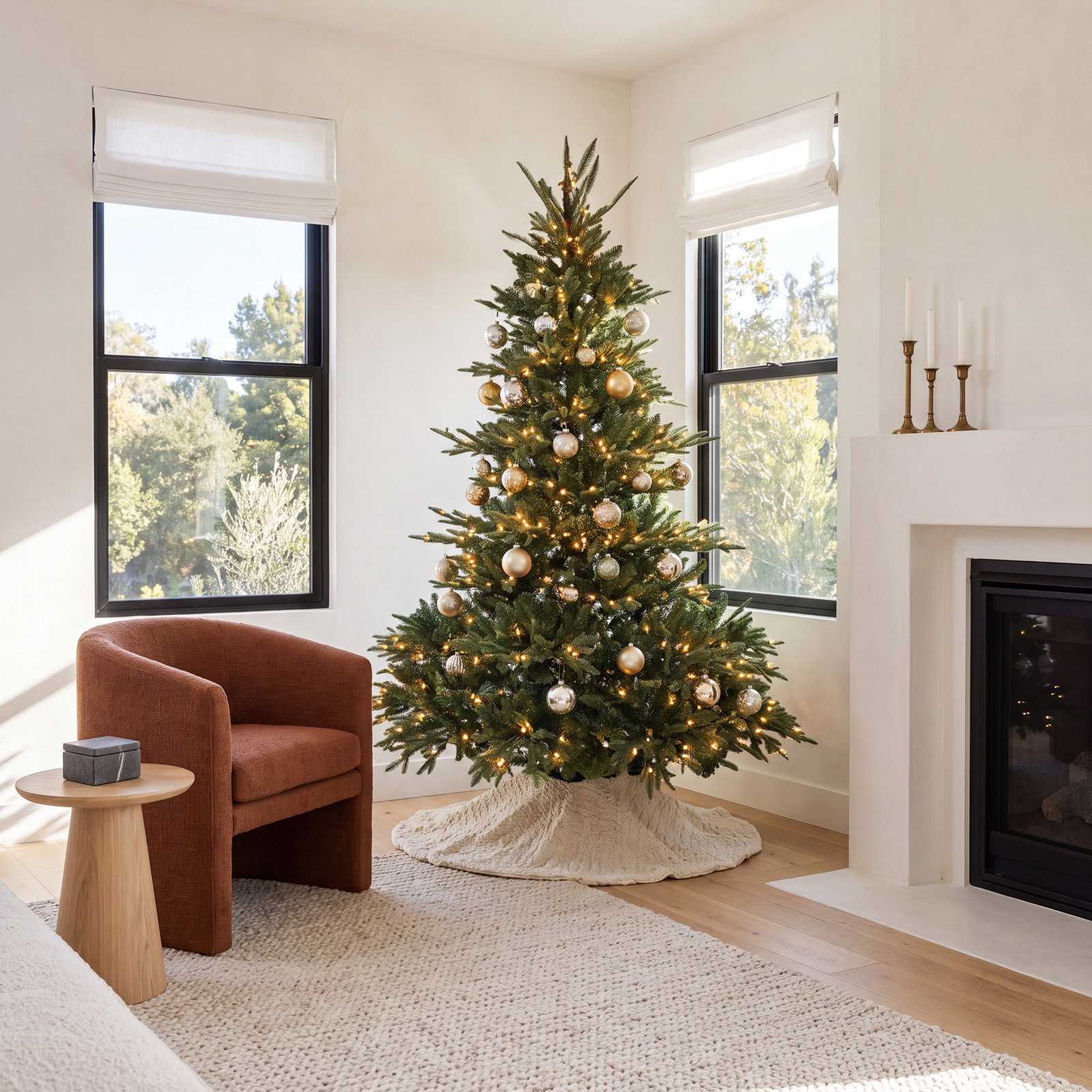 Pre-Lit Christmas Tree, 4'