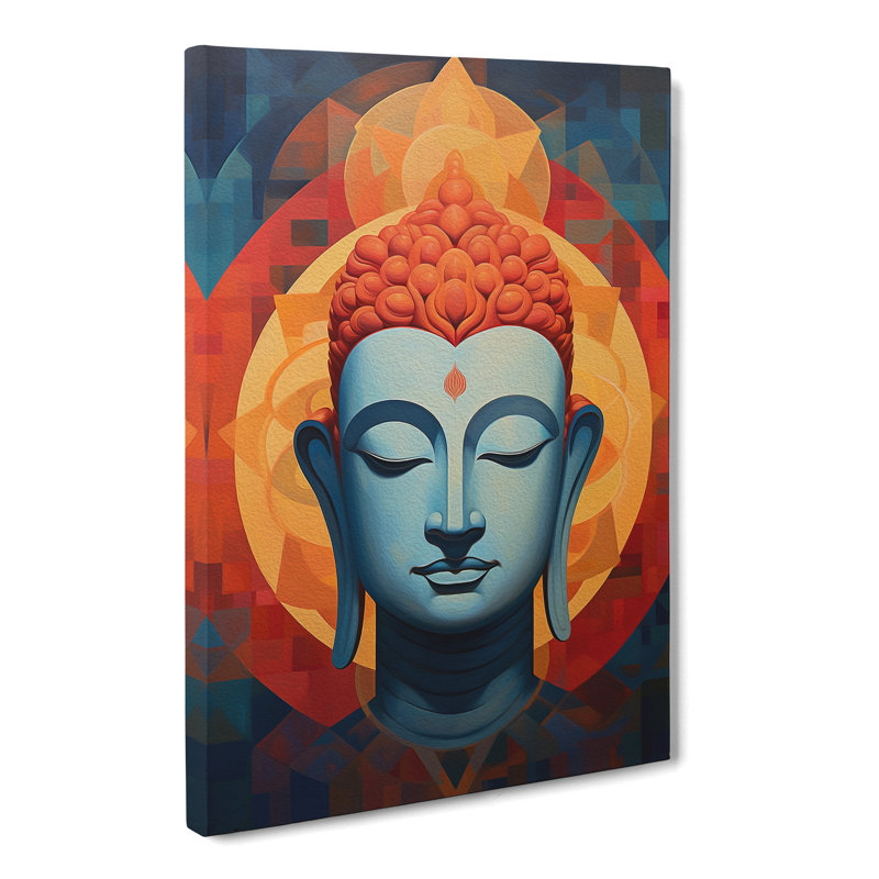Buddha Hard Edge Painting - Wrapped Canvas, 60cm H x 40cm W x 3cm D