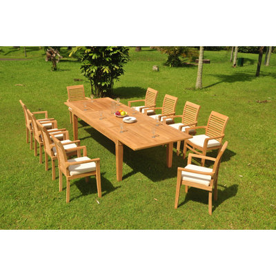 Knollview Outdoor 11 - Piece Teak Dining Set