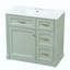 Meuble-lavabo de salle de bain avec lavabo, armoire avec 4 tiroirs, porte à fermeture en douceur et tablette réglable, lavabo en céramique, meuble-lavabo moderne pour l'organisation de la salle de bain-936644176-936644181