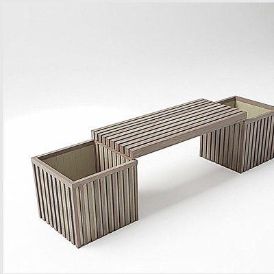 Grove Planter Bench - Ash Brown