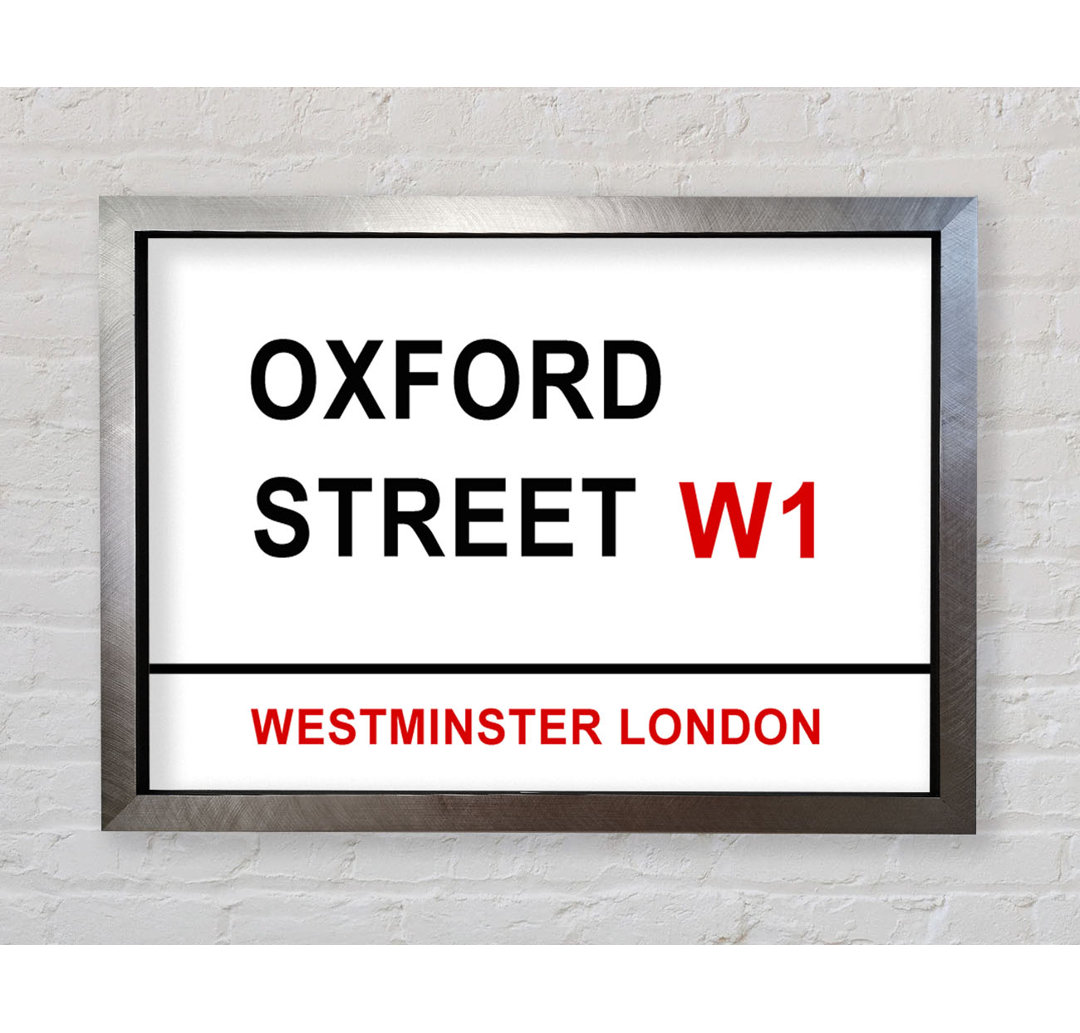 Oxford Street Signs - Single Picture Frame Typography