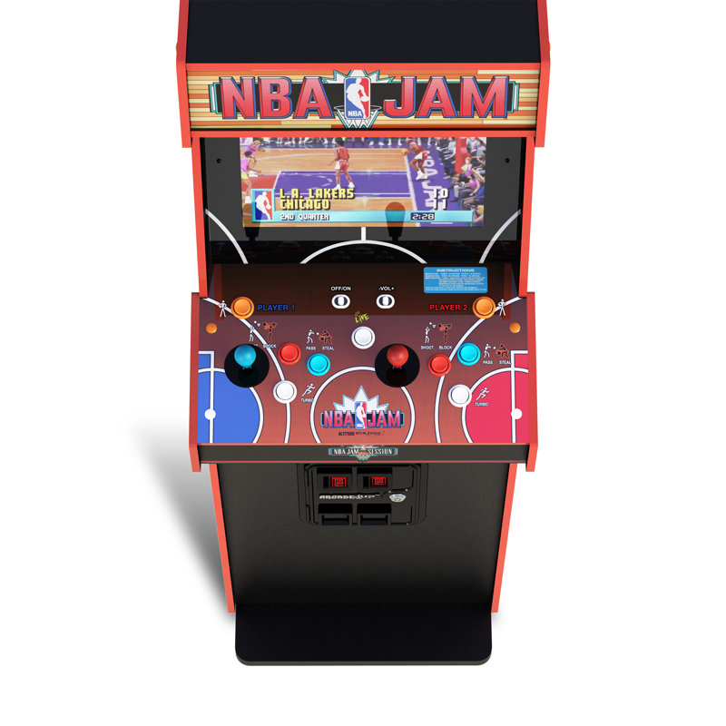 NBA Jam Deluxe 2-Player Hardwood Arcade Machine with Light-Up Marquee