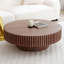 Ansel Round Pedestal Coffee Table with Ribbed Detailing-1199720394-1199720393