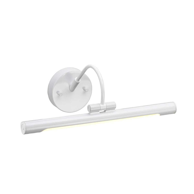 Alton 1 -Light Hardwired Dimmable LED Wall Mounted Picture Light, 16.1 cm H x 38.8cm W x 20.5cm D, White
