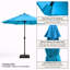 Auvent de remplacement pour parasol rond 9 '9 baleines sarcelle-177933016