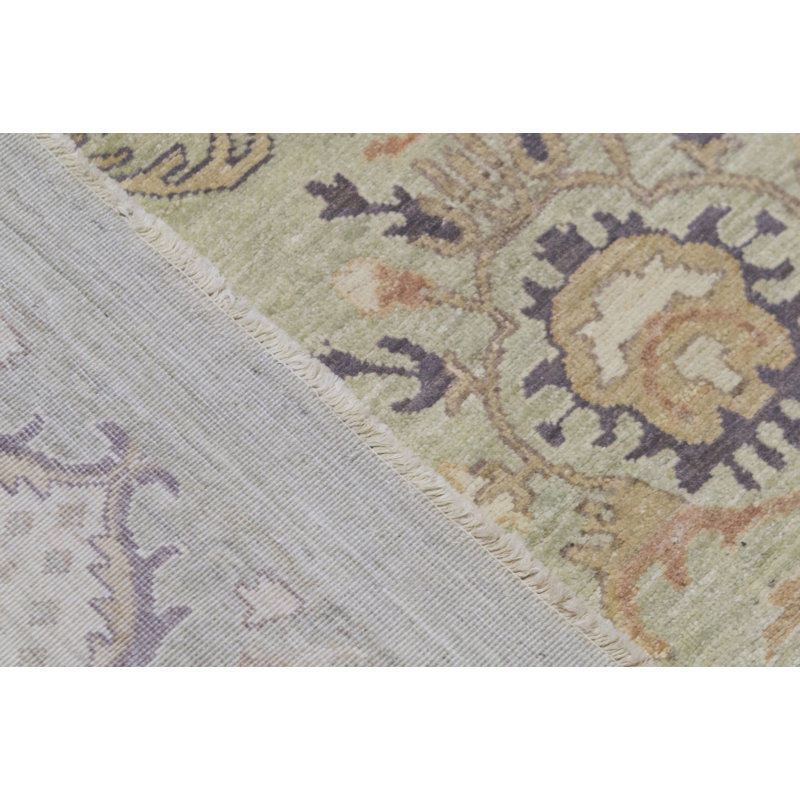 Tapis vert noué à la main de haute qualité