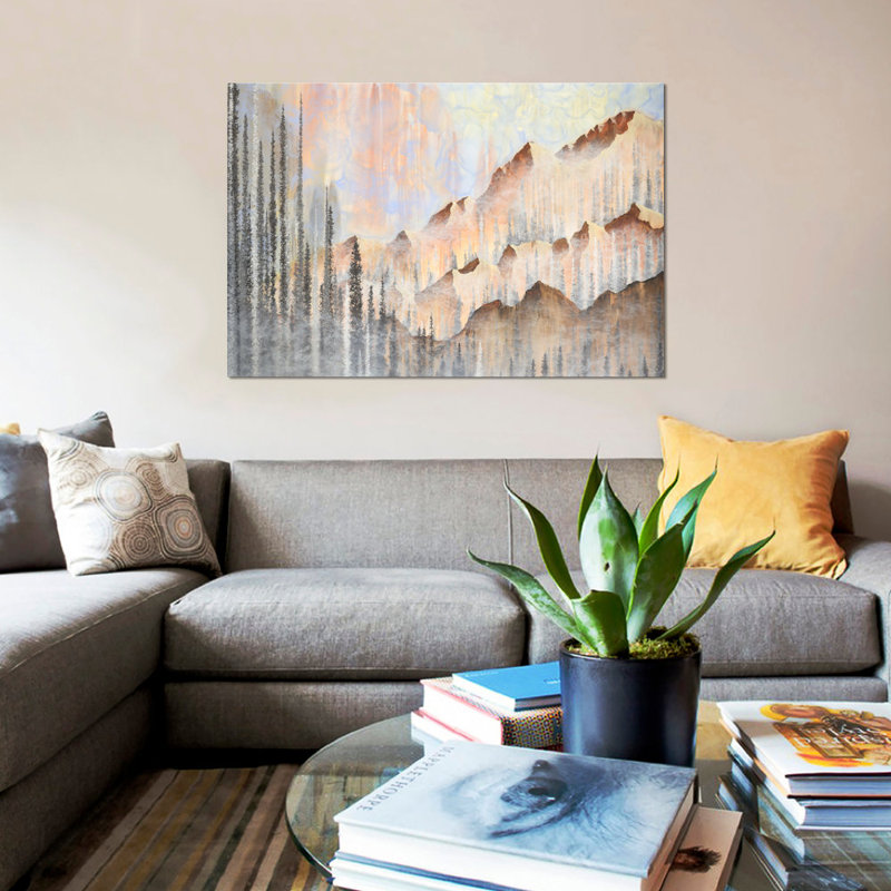 «Afterburn» par Emily Magone, reproduction sur toile tendue sur châssis, H 12 po x l 18 po x P 1,5 po, Toile tendue