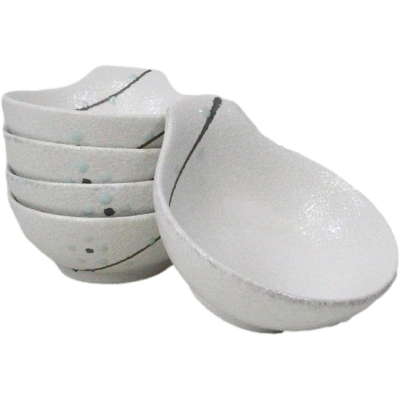 Paquet de 5 bols de soupe peu profonds avec poignée 5 oz
