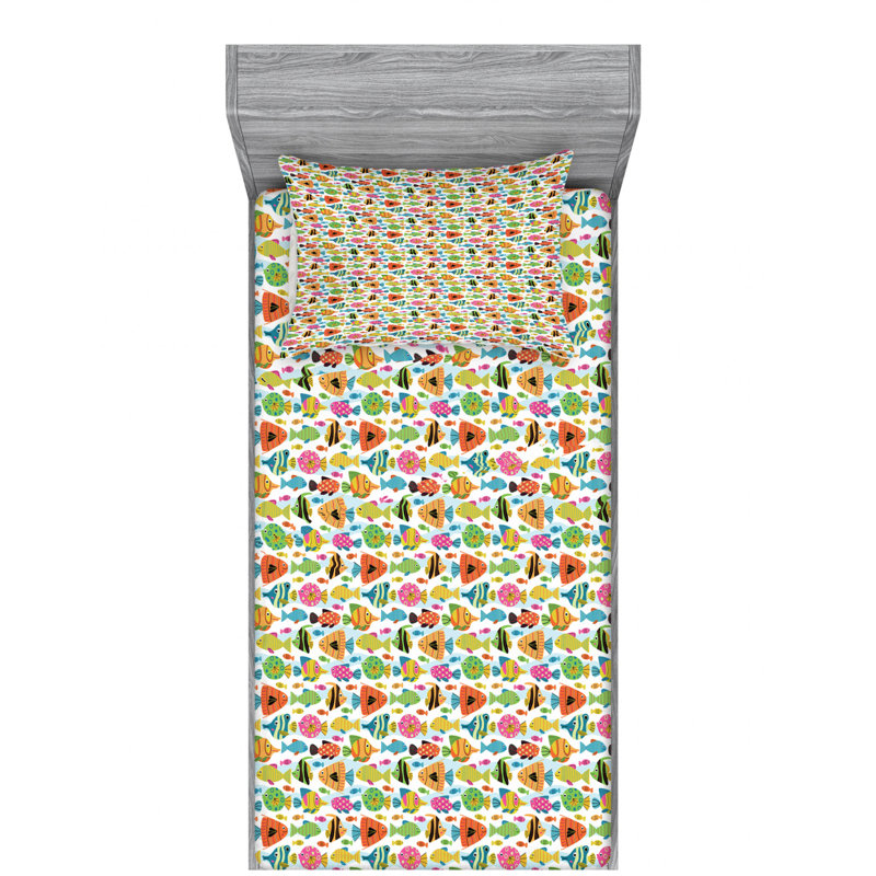 Microfiber Sheet Set, Twin Sheet Set with Fitted Sheet