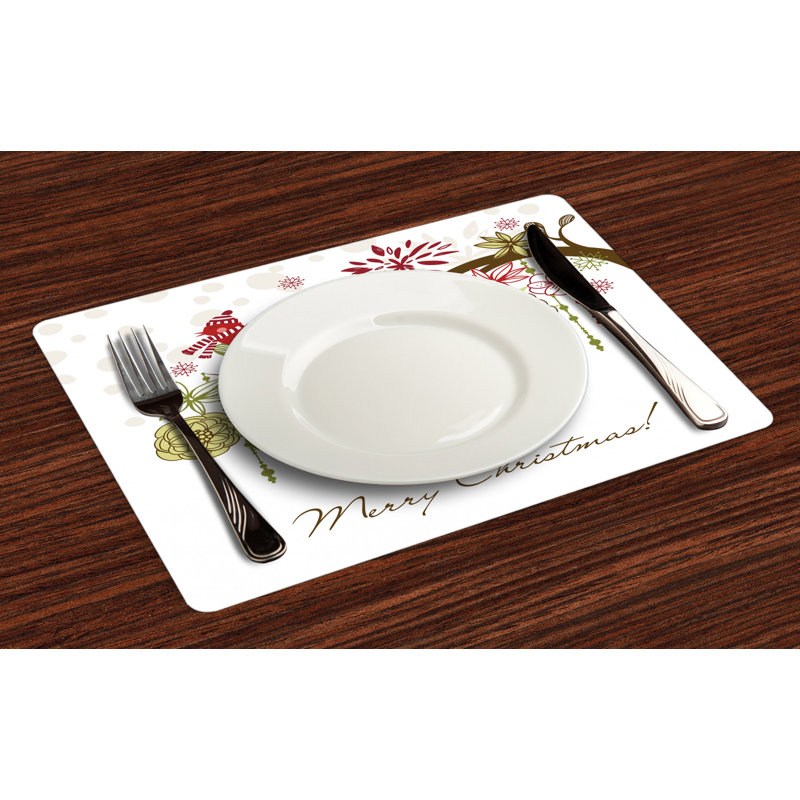 Lelia Christmas Bird Tree Placemat