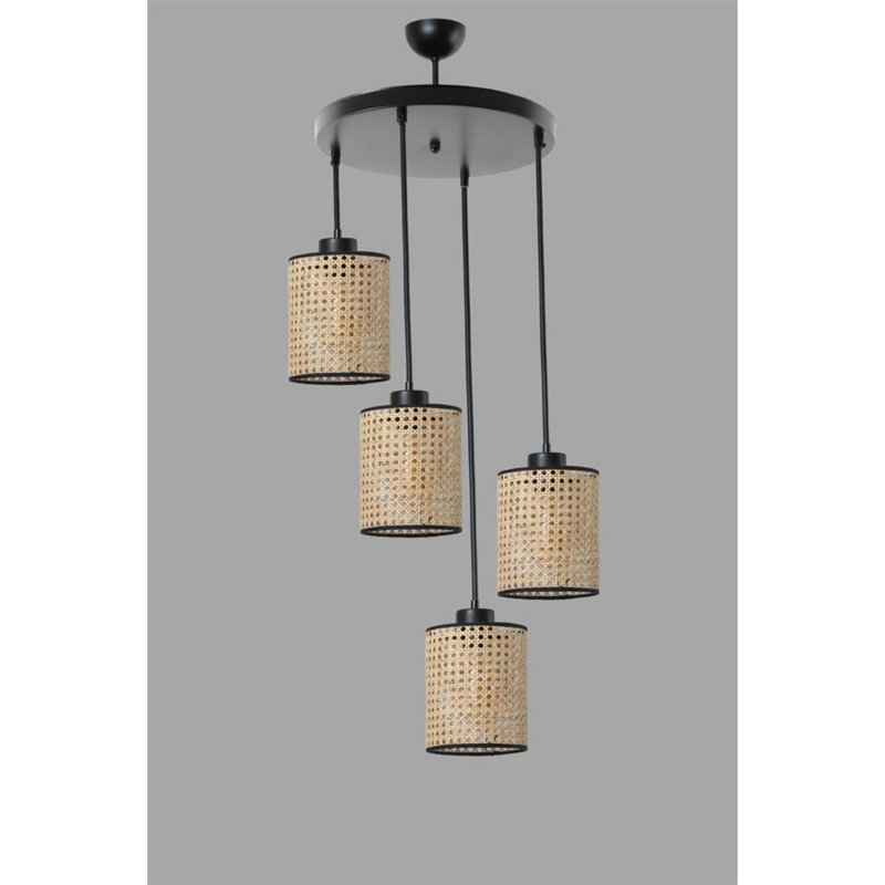 Amalita 4 - Light Rattan Unique/Statement Pendant